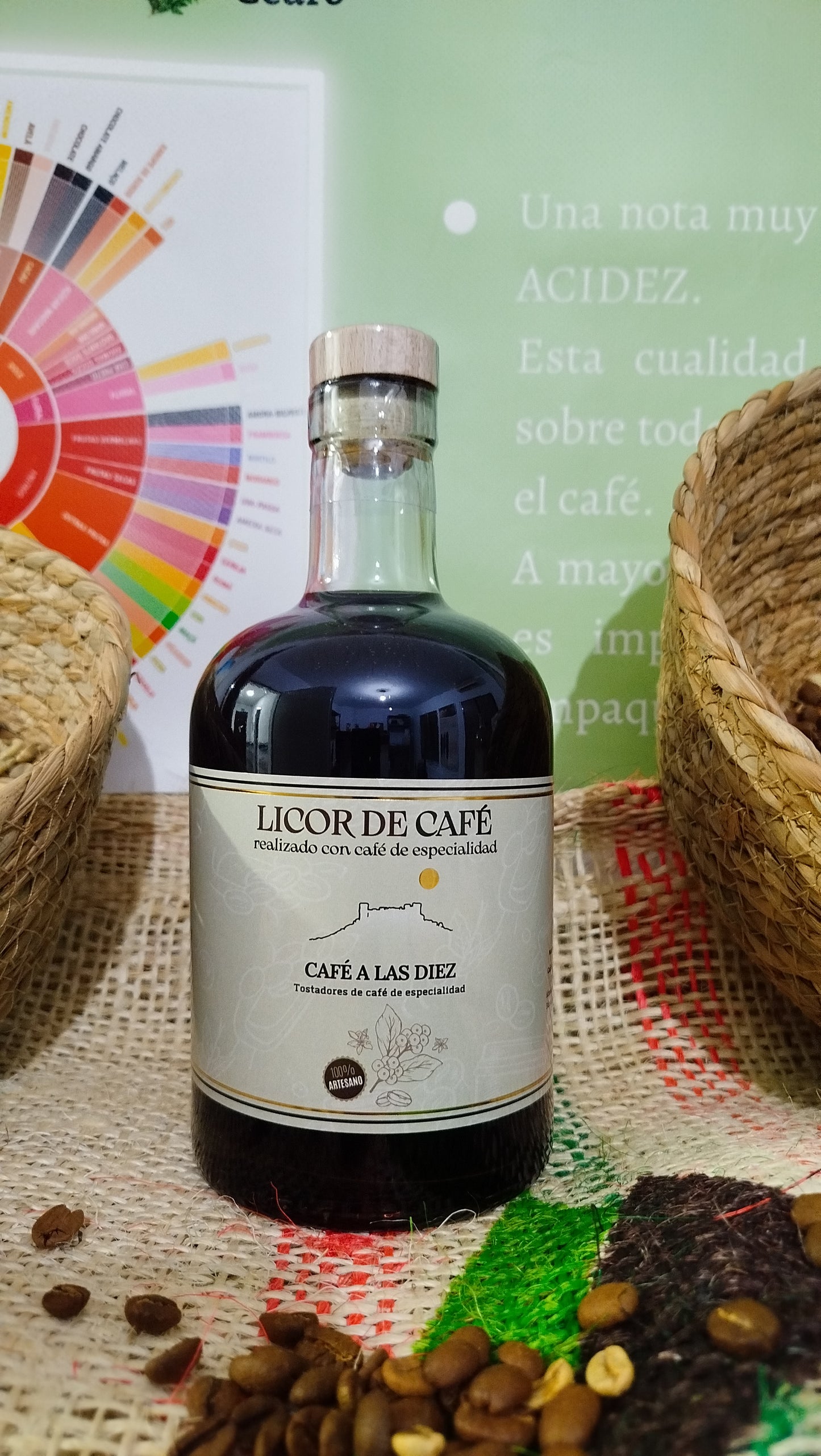 Licor artesanal de café de especialidad.